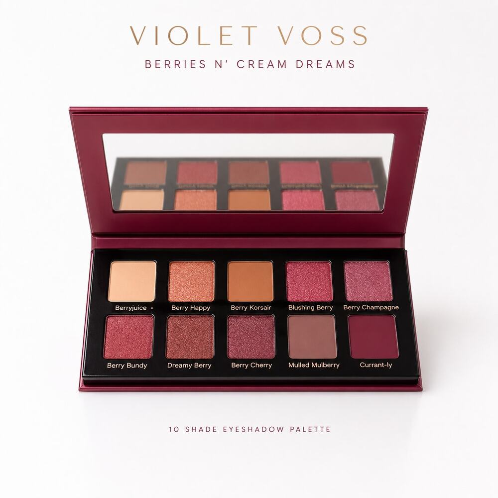 Violet Voss Berries N Cream Dreams Eyeshadow Palette 10 Shade NIB Glam